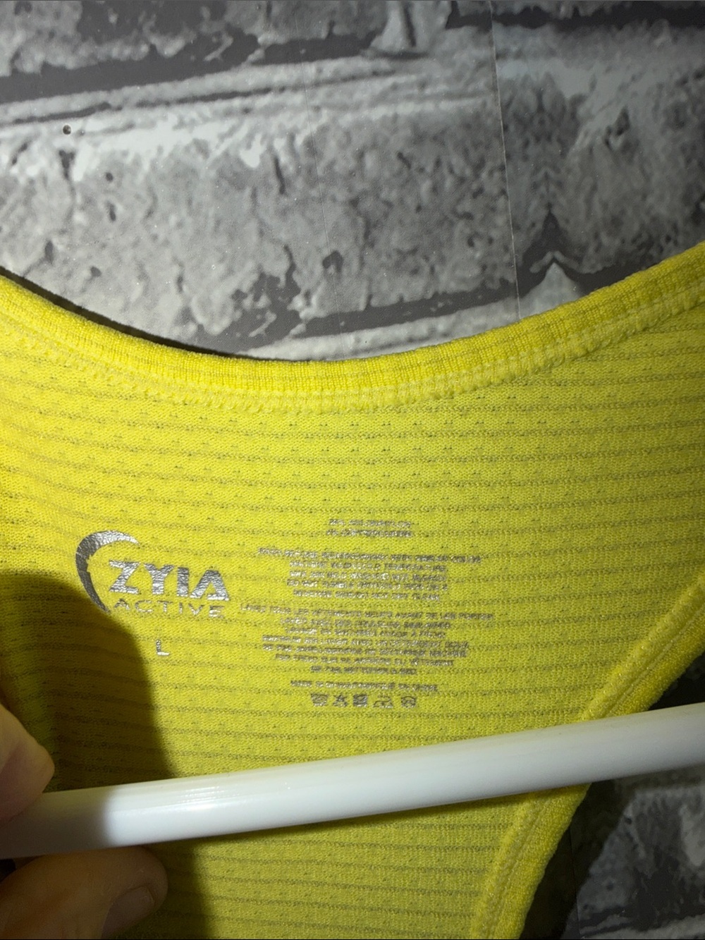 ZYIA Yellow Ribbed Racerback Tank - Picture 3 of 7